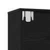 vidaXL Βιβλιοθήκη 3 pcs Μαύρη Οξυά 36 x 30 x 143 cm Επεξεργασμένο ξύλο