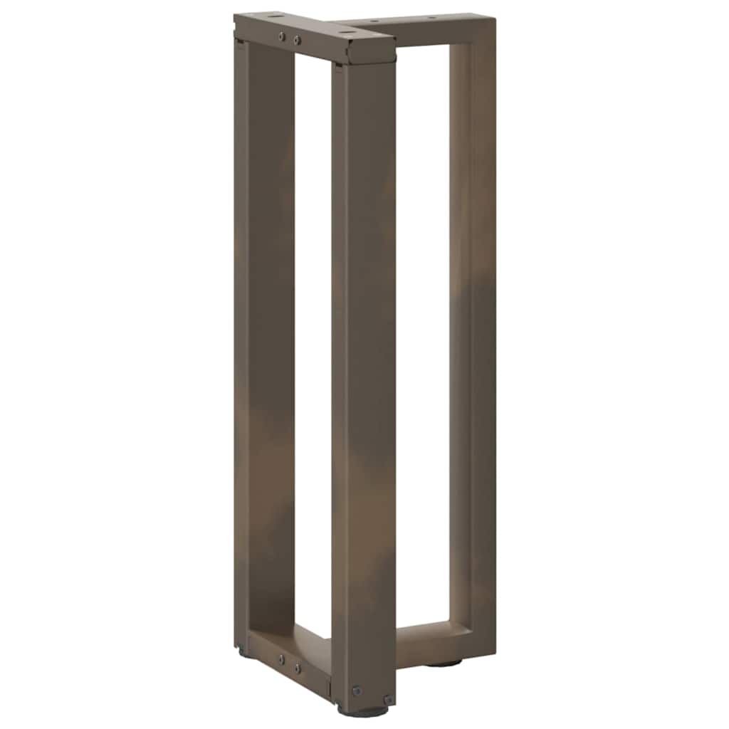 vidaXL Πόδια Κονσόλας σε Σχήμα Τ, 2 τεμ. Μαύρο 38x25x(72-73) εκ. Ατσάλι
