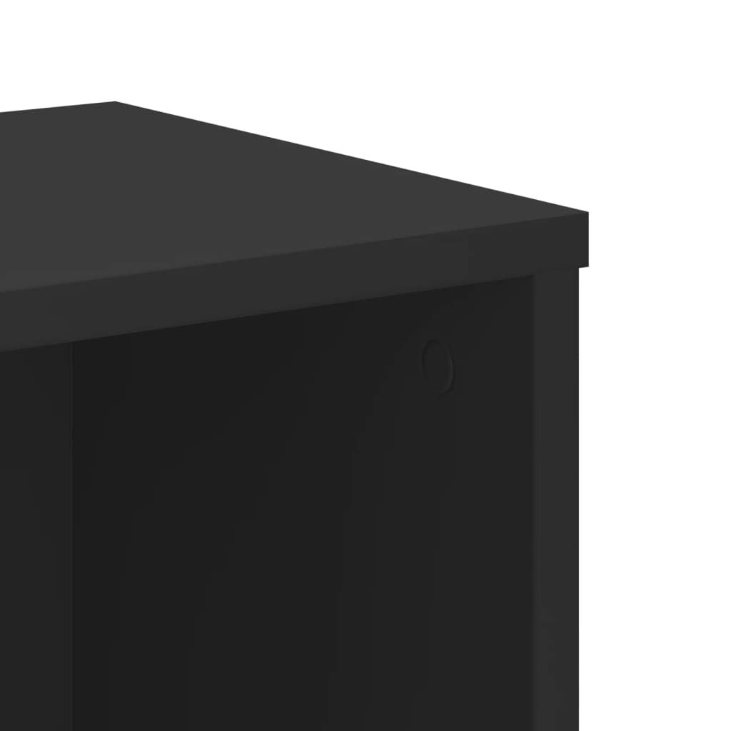vidaXL Βιβλιοθήκη Μαύρη 50x25x105 εκ. από Επεξεργασμένο Ξύλο