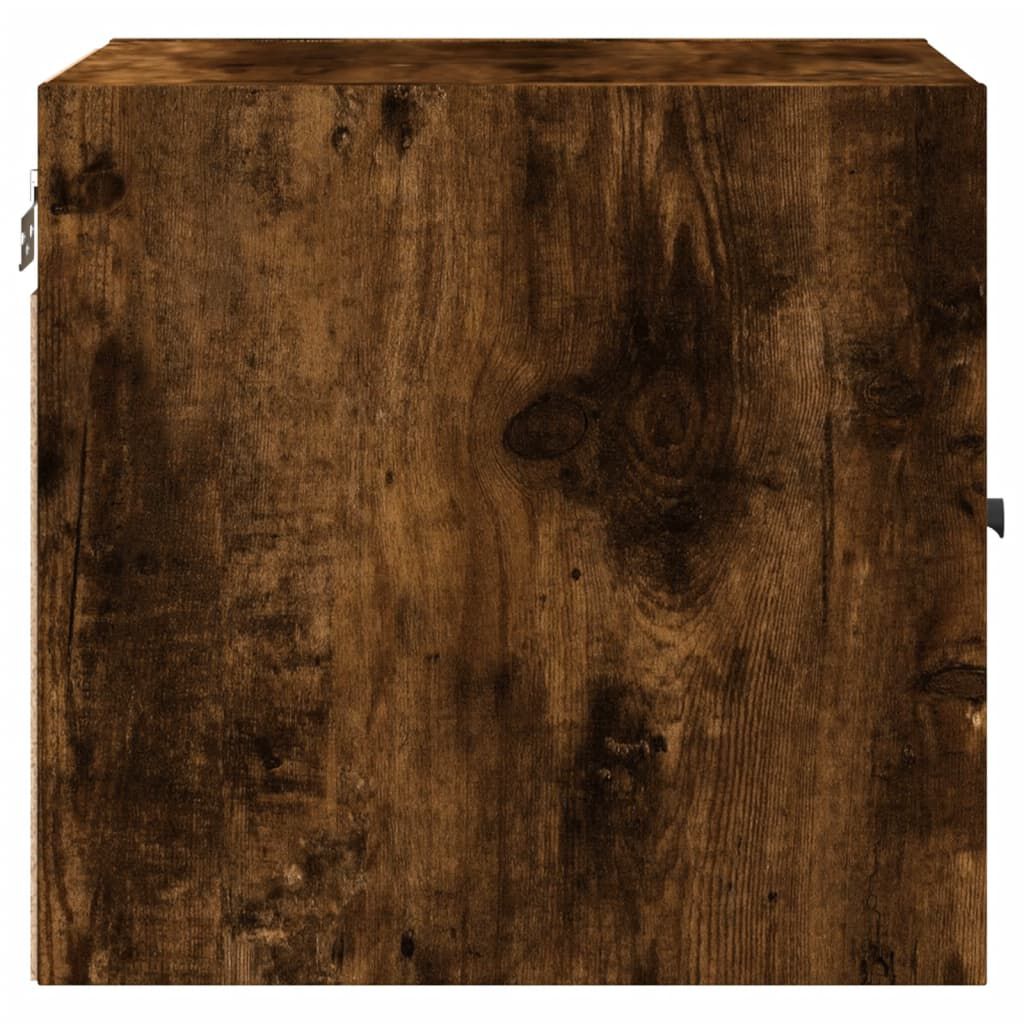 vidaXL Κομοδίνα 2 τεμ. Καπνιστή Δρυς 35x37x35 εκ. με Γυάλινες Πόρτες