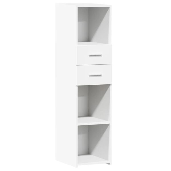 vidaXL Ντουλάπι Λευκό 30x42,5x124 εκ. από Επεξεργασμένο Ξύλο