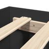vidaXL Πλαίσιο Κρεβατιού με κεφαλάριου Μαύρο 120x190 εκ Επεξεργ. Ξύλο