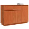 vidaXL Πλαϊνό γραφείο Καφέ κεριού 110 x 34 x 75 εκ Μασίφ ξύλο πεύκου