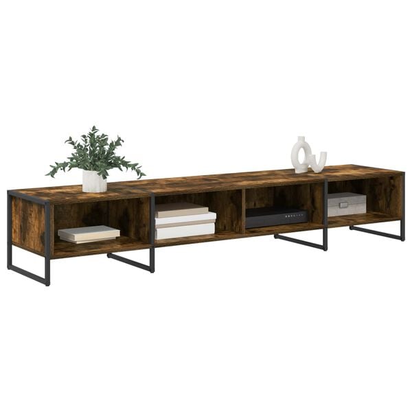 vidaXL Ντουλάπι TV Καπνιστό Δρύς 170.5 x 36 x 30.5 εκ