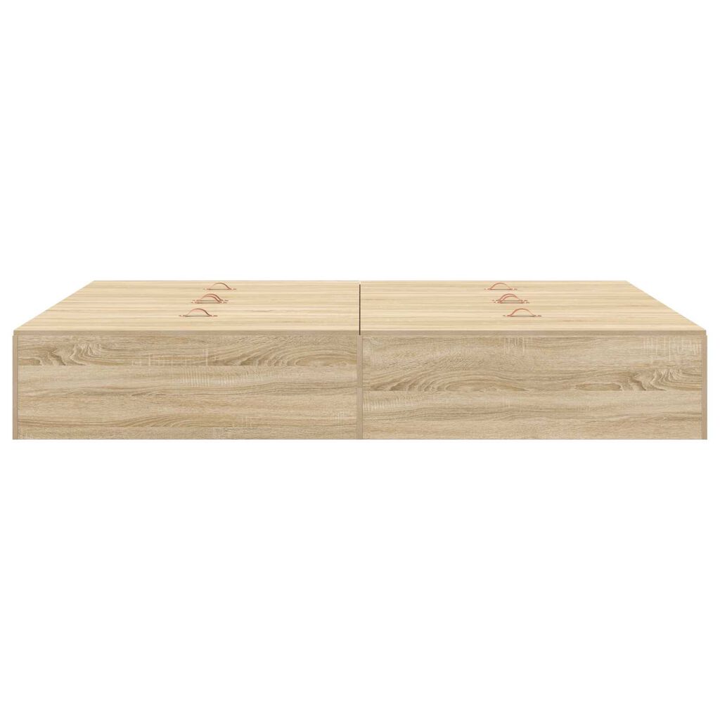 Κρεβάτι αποθήκευσης vidaXL Sonoma Oak 135x190 εκ