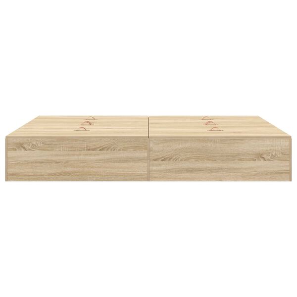 Κρεβάτι αποθήκευσης vidaXL Sonoma Oak 135x190 εκ