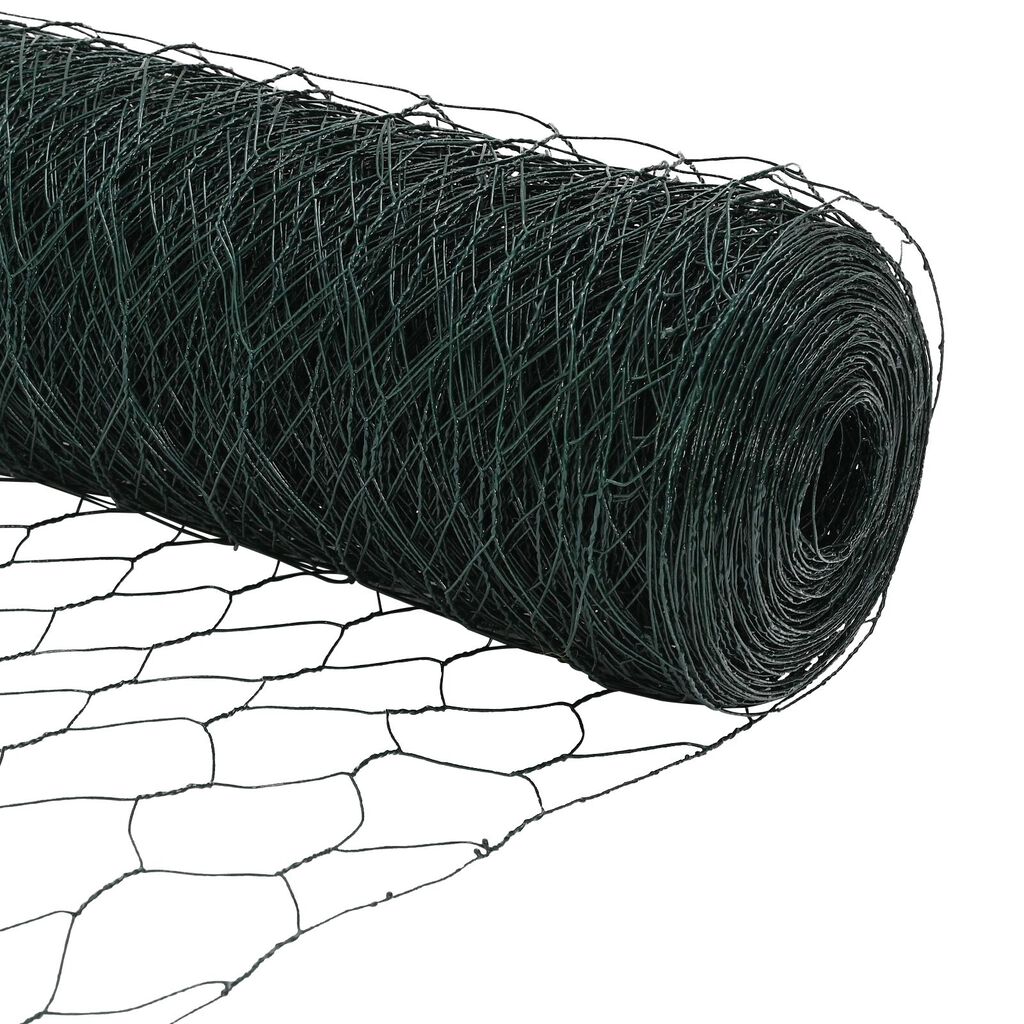 vidaXL Hexagon Fence Πράσινος 1.6x25 μ Χάλυβας
