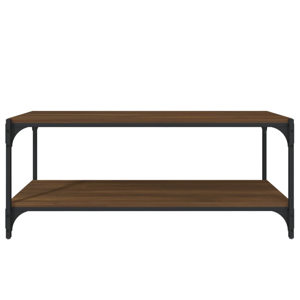 vidaXL Έπιπλο Τηλεόρασης Καφέ Δρυς 100x33x41 εκ. Επεξ. Ξύλο & Ατσάλι