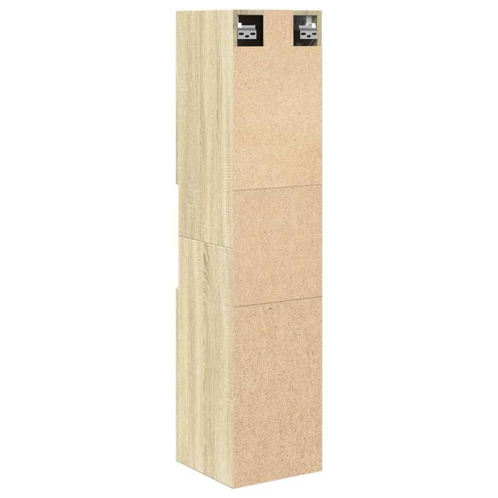 vidaXL Στήλη Μπάνιου Sonoma Δρυς 30 x 30 x 130 εκ. από Επεξ. Ξύλο