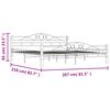 vidaXL Πλαίσιο Κρεβατιού Μαύρο 200 x 200 εκ. Μεταλλικό