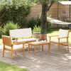 vidaXL Σετ Καναπέ Κήπου 4 pcs Καφέ 75 x 45 x 38 εκ. Μασίφ ξύλο ακακίας