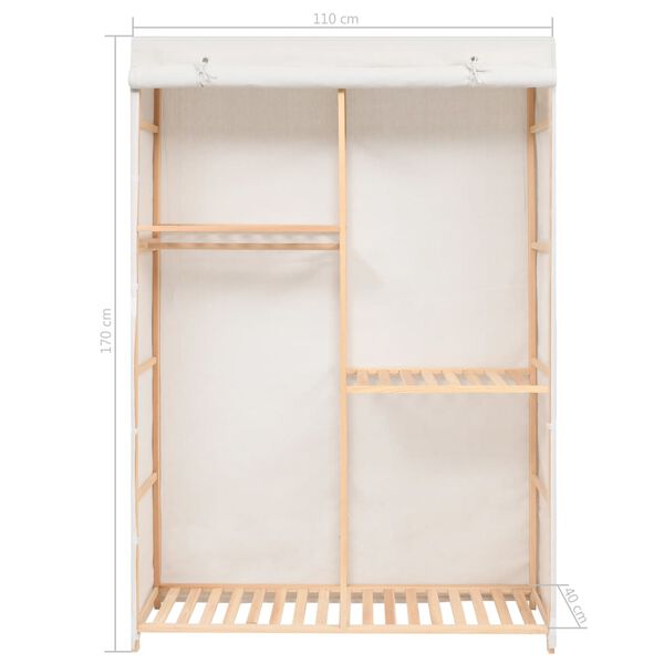 vidaXL Ντουλάπα Ρούχων με 3 Ράφια 110 x 40 x 170 εκ.