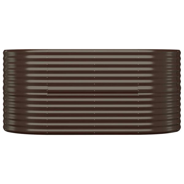 vidaXL Ζαρντινιέρα Καφέ 152x80x68 εκ. Γαλβανισμένος χάλυβας