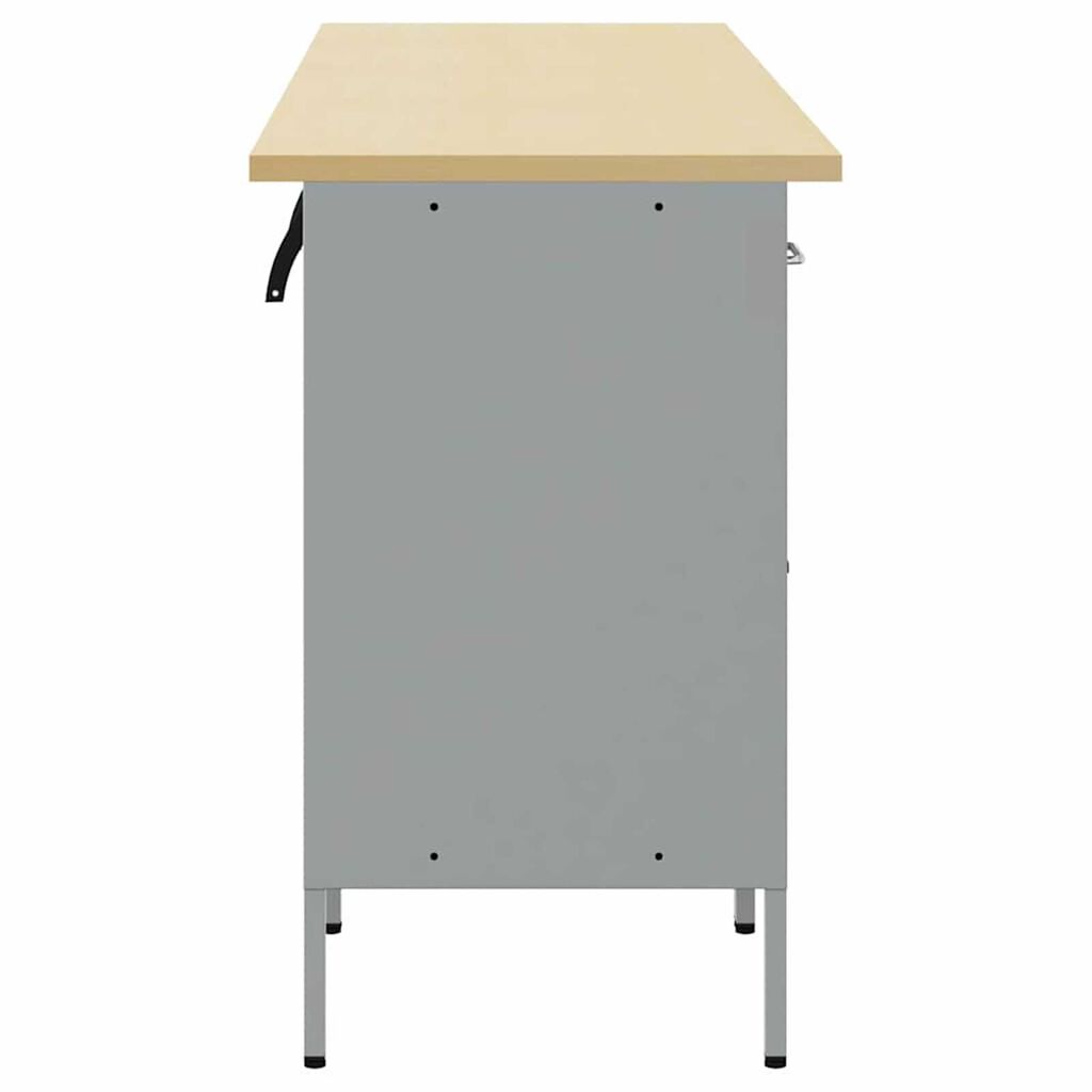 vidaXL Ντουλάπα Εργασίας με συρτάρι 4 pcs Μαύρο 200 x 55 x 85 εκ