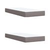 vidaXL Κρεβάτι Boxspring με Στρώμα Taupe 200x200 εκ. Υφασμάτινο