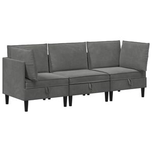 vidaXL &Sigma;&epsilon;&tau; &Epsilon;&pi;ί&pi;&lambda;&omega;&nu; &Sigma;&alpha;&lambda;&omicron;&nu;&iota;&omicron;ύ &mu;&epsilon; &mu;&alpha;&xi;&iota;&lambda;ά&rho;&iota; 3 pcs &Sigma;&kappa;&omicron;ύ&rho;&omicron; &Gamma;&kappa;&rho;&iota; &Beta;&epsilon;&lambda;&omicron;ύ&delta;&omicron;