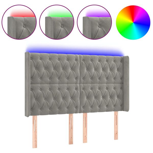 vidaXL &Kappa;&epsilon;&phi;&alpha;&lambda;ά&rho;&iota; &Kappa;&rho;&epsilon;&beta;&alpha;&tau;&iota;&omicron;ύ LED &Alpha;&nu;&omicron;&iota;&chi;&tau;ό &Gamma;&kappa;&rho;&iota; 163x16x118/128&epsilon;&kappa;. &Beta;&epsilon;&lambda;&omicron;ύ&delta;&iota;&nu;&omicron;