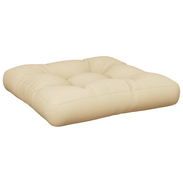 vidaXL Μαξιλάρι Παλέτας Μπεζ 60 x 60 x 12 εκ. Υφασμάτινο