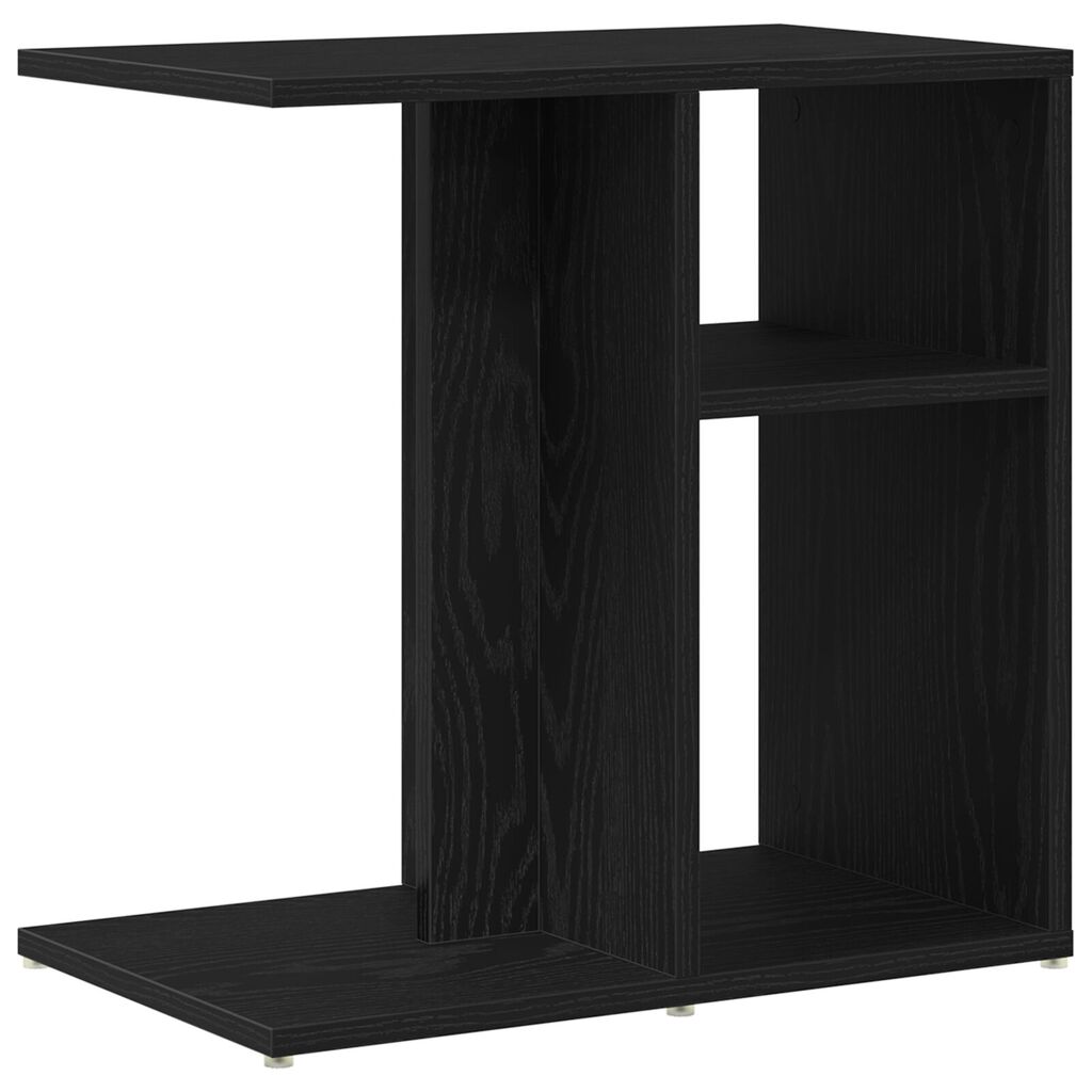 vidaXL Μαύρο Δρυς Πλευρικό Τραπέζι 50x30x50 εκ. Από ξύλο