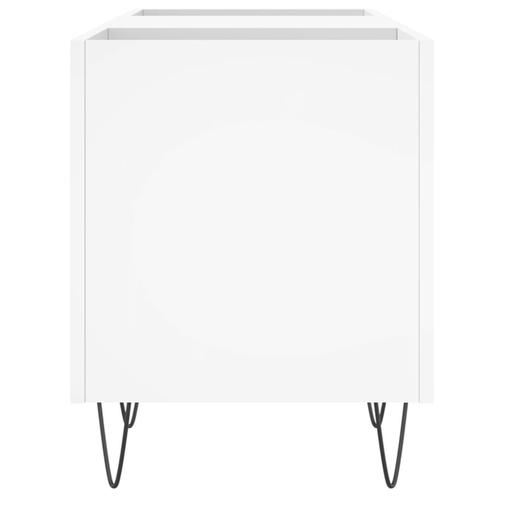vidaXL Δισκοθήκη Λευκή 121 x 38 x 48 εκ. Επεξεργασμένο Ξύλο