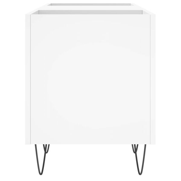 vidaXL Δισκοθήκη Λευκή 121 x 38 x 48 εκ. Επεξεργασμένο Ξύλο