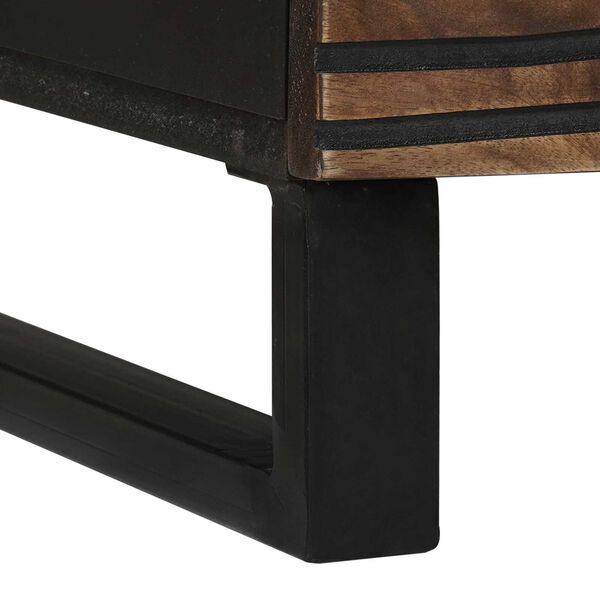 vidaXL Τραπεζάκι σαλονιού Καφέ και Μαύρο 80 x 50 x 40 cm