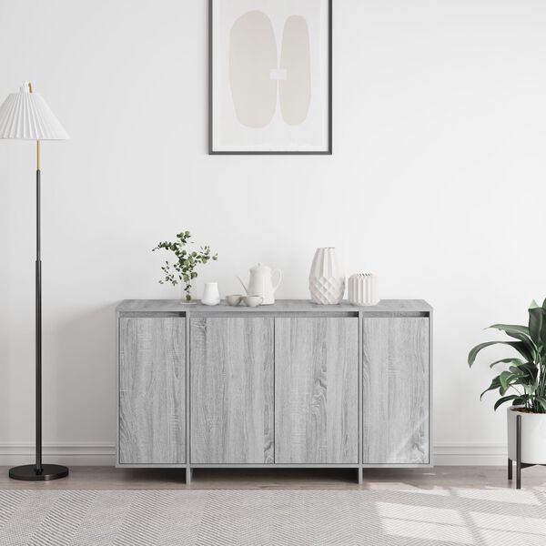 vidaXL Πλαϊνό γραφείο Γκρι sonoma 135 x 41 x 69 cm Επεξεργασμένο ξύλο