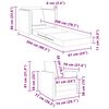 vidaXL Καναπές-Κρεβάτι Δαπέδου 2 σε 1 Κρεμ 112x174x55 εκ. Συνθ. Δέρμα
