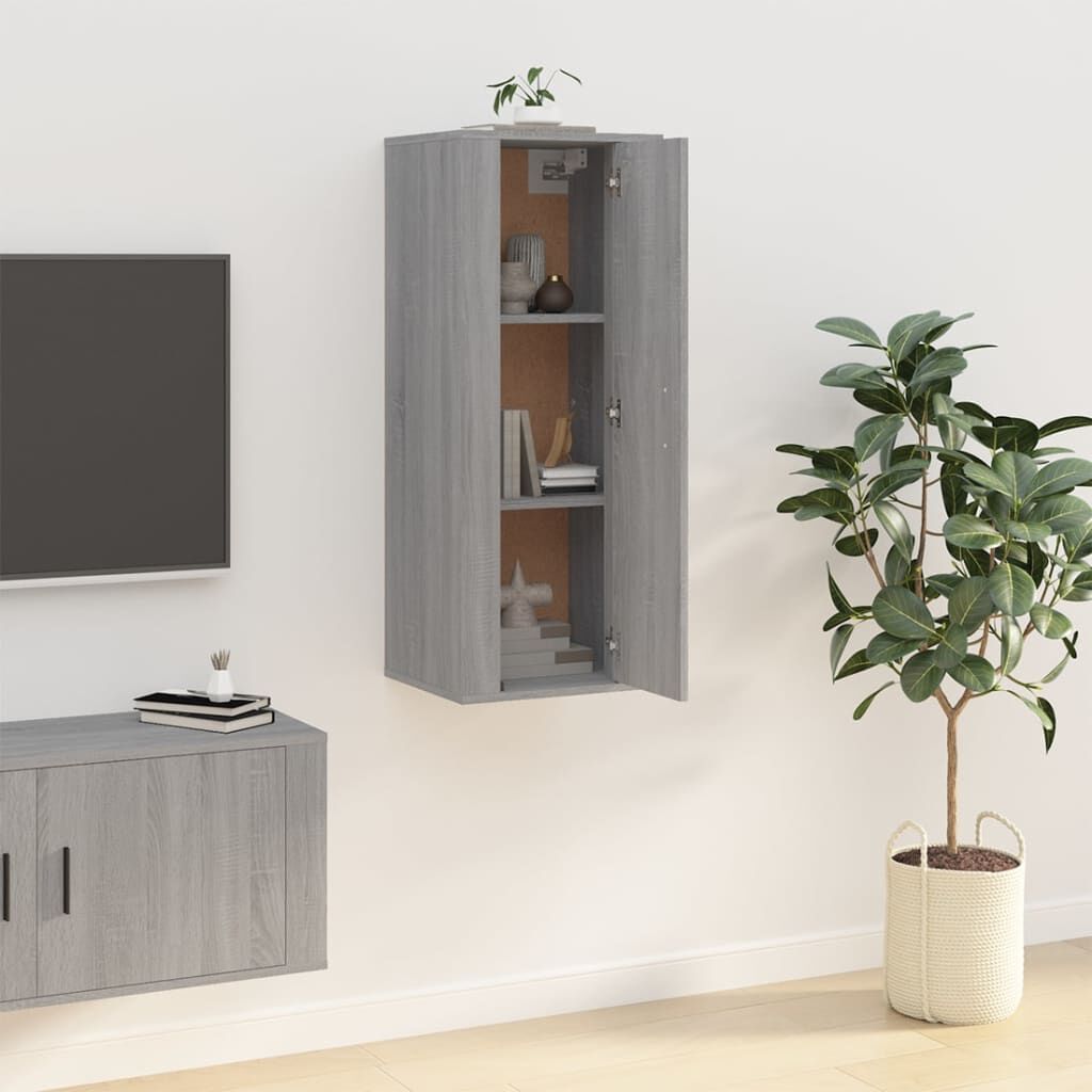 vidaXL Έπιπλα Τηλεόρασης Επιτοίχια Sonoma Δρυς 40x34,5x100 εκ