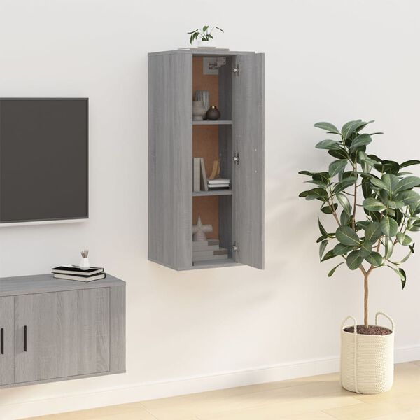 vidaXL Έπιπλα Τηλεόρασης Επιτοίχια Sonoma Δρυς 40x34,5x100 εκ