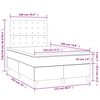 vidaXL Κρεβάτι Boxspring με Στρώμα & LED Γκρι 120x190 εκ. Συνθ. Δέρμα