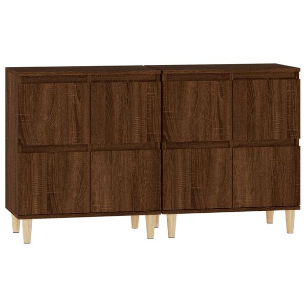 vidaXL Συρταριέρες 2 τεμ. Καφέ Δρυς 60x35x70 εκ. Επεξεργασμένο Ξύλο