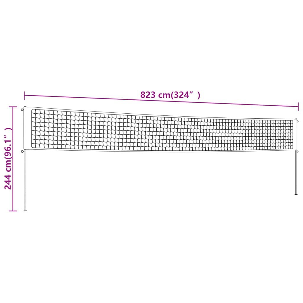 vidaXL Δίχτυ Βόλεϊ Κίτρινο και Μαύρο 823x244 εκ. Ύφασμα Πολυαιθυλενίου