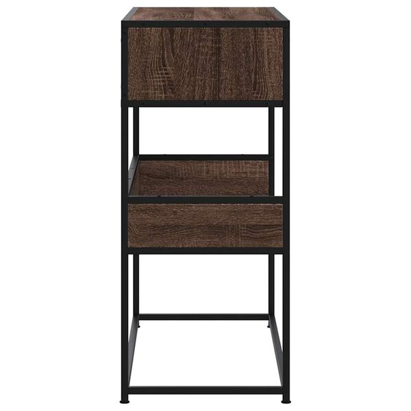 vidaXL Τραπέζι Κονσόλα Καφέ Δρυς 90x35x80 εκ. Επεξεργασμένο Ξύλο