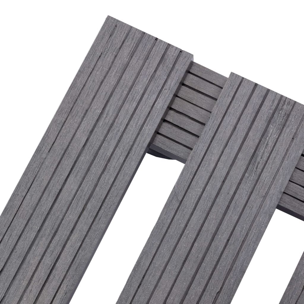 vidaXL Βάσεις για Γλάστρες με Ρόδες 2 τεμ. Γκρι 30x30x7,5 εκ. από WPC