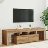 vidaXL Έπιπλο Τηλεόρασης με LED Αρτισιανή Δρυς 140x36,5x40εκ Επεξ.Ξύλο