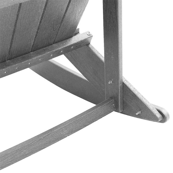 vidaXL Καρέκλα Rocking Adirondack Ανοιχτό γκρι 73.5x92x90 εκ. HDPE