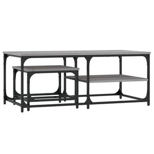 vidaXL Τραπεζάκια Ζιγκόν 2 τεμ. Γκρι Sonoma από Επεξεργασμένο Ξύλο