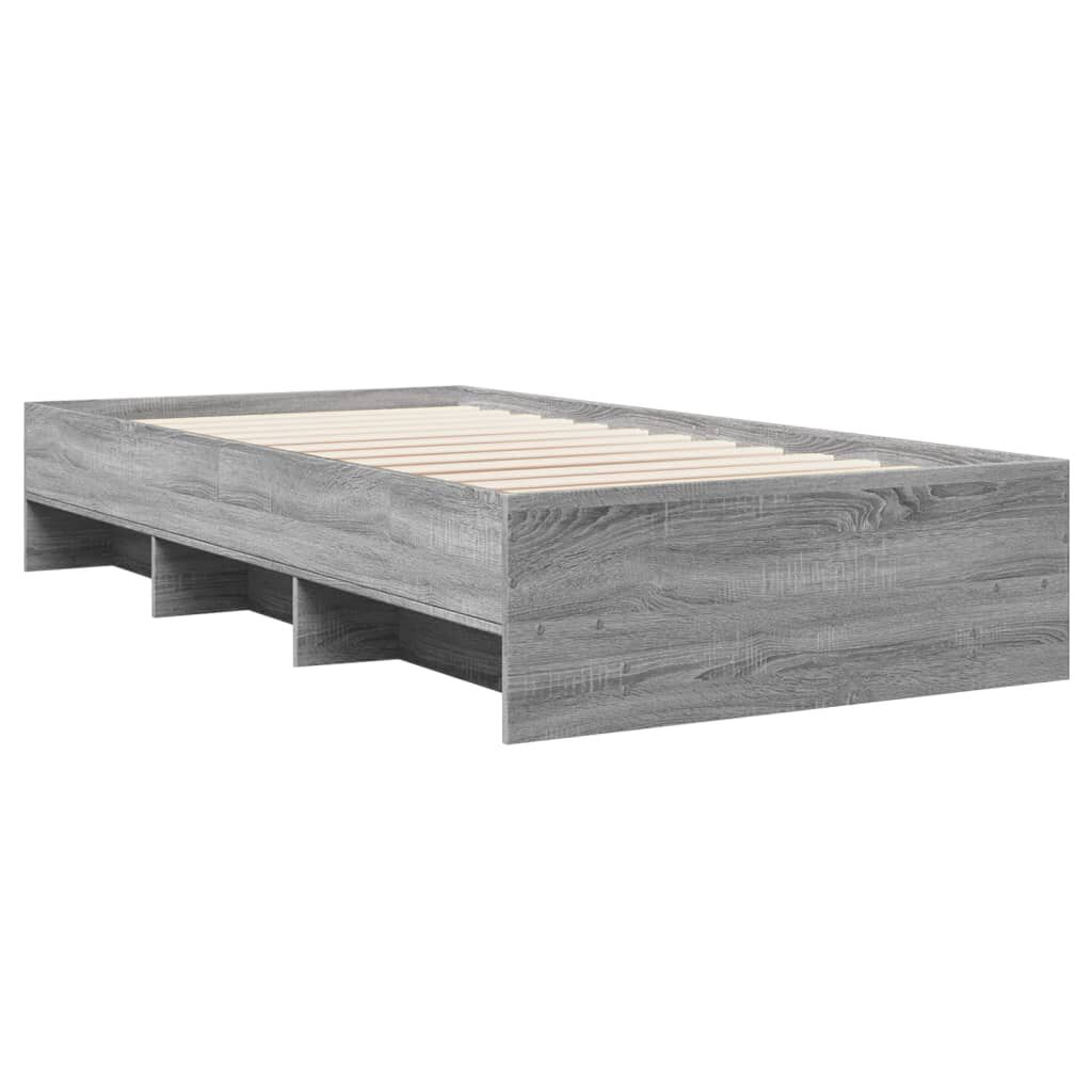 vidaXL Πλαίσιο Κρεβατιού Γκρι Sonoma 100x200 εκ. Επεξεργασμένο Ξύλο