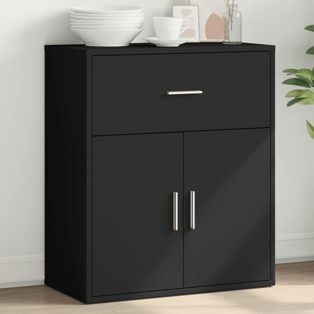 vidaXL Βοηθητικό Ντουλάπι Μαύρο 60x31x70 εκ. από Επεξεργασμένο Ξύλο