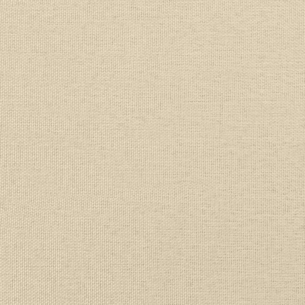 vidaXL Κρεβάτι Boxspring με Στρώμα Κρεμ 100 x 200 εκ. Υφασμάτινο