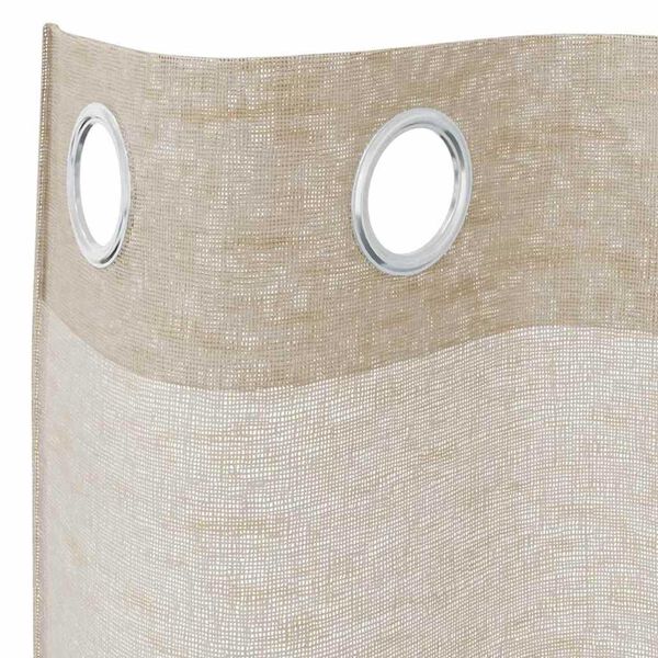 vidaXL Κουρτίνες με κουρτίνες 2 pcs Άμμος 140x140εκ Πολυεστέρας