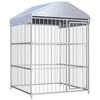 vidaXL Κλουβί Σκύλου Εξωτερικού Χώρου 150 x 150 x 200 εκ. με Στέγαστρο
