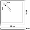 vidaXL Βάση Ντουζιέρας Τετράγωνη Λευκή 80 x 80 εκ. από ABS