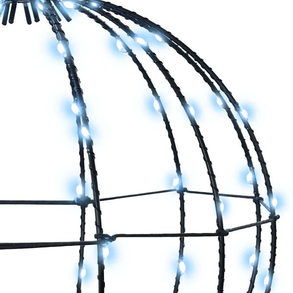 vidaXL Μπάλα με 384 LED 2 pcs Ψυχρό λευκό 60 cm Μέταλλο