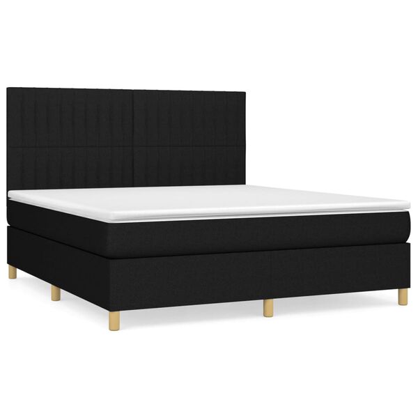 vidaXL &Kappa;&rho;&epsilon;&beta;ά&tau;&iota; Boxspring &mu;&epsilon; &Sigma;&tau;&rho;ώ&mu;&alpha; &Mu;&alpha;ύ&rho;&omicron; 160x200 &epsilon;&kappa;. &Upsilon;&phi;&alpha;&sigma;&mu;ά&tau;&iota;&nu;&omicron;