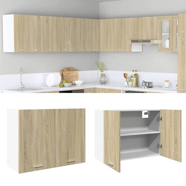 vidaXL Ντουλάπι Κρεμαστό Lyon Sonoma Δρυς 80 x 31 x 60εκ. από