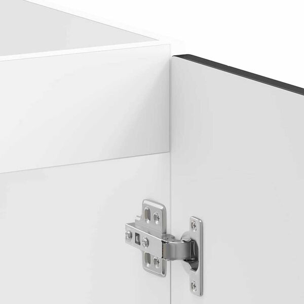 vidaXL Βάση νιπτήρα 2 pcs Μαύρο 80 x 46 x 84.5 εκ. Επεξεργασμένο ξύλο