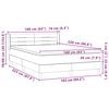 vidaXL Box Spring &Kappa;&rho;&epsilon;&beta;ά&tau;&iota; &mu;&epsilon; &sigma;&tau;&rho;ώ&mu;&alpha; &Mu;&alpha;ύ&rho;&omicron; 160x220 cm &Beta;&epsilon;&lambda;&omicron;ύ&delta;&iota;&nu;&omicron;