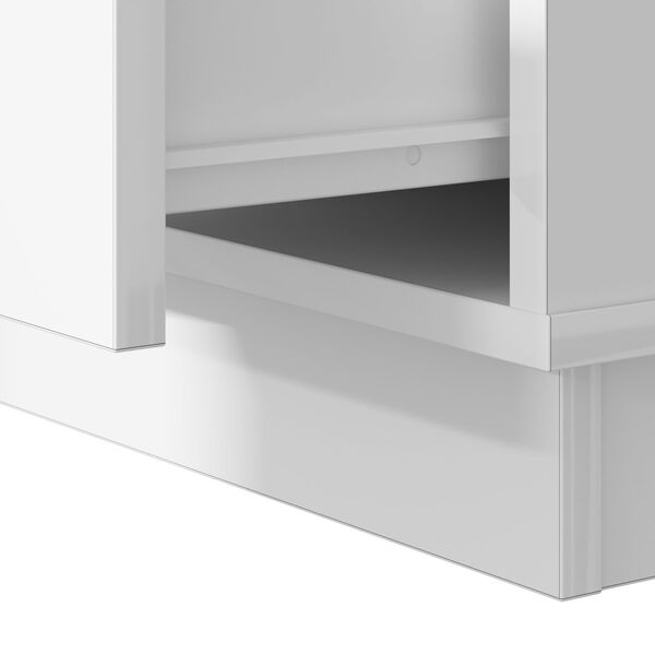 vidaXL Κομοδίνο με 2 pcs Λευκό 50 x 34.5 x 50 εκ. Επεξεργασμένο ξύλο